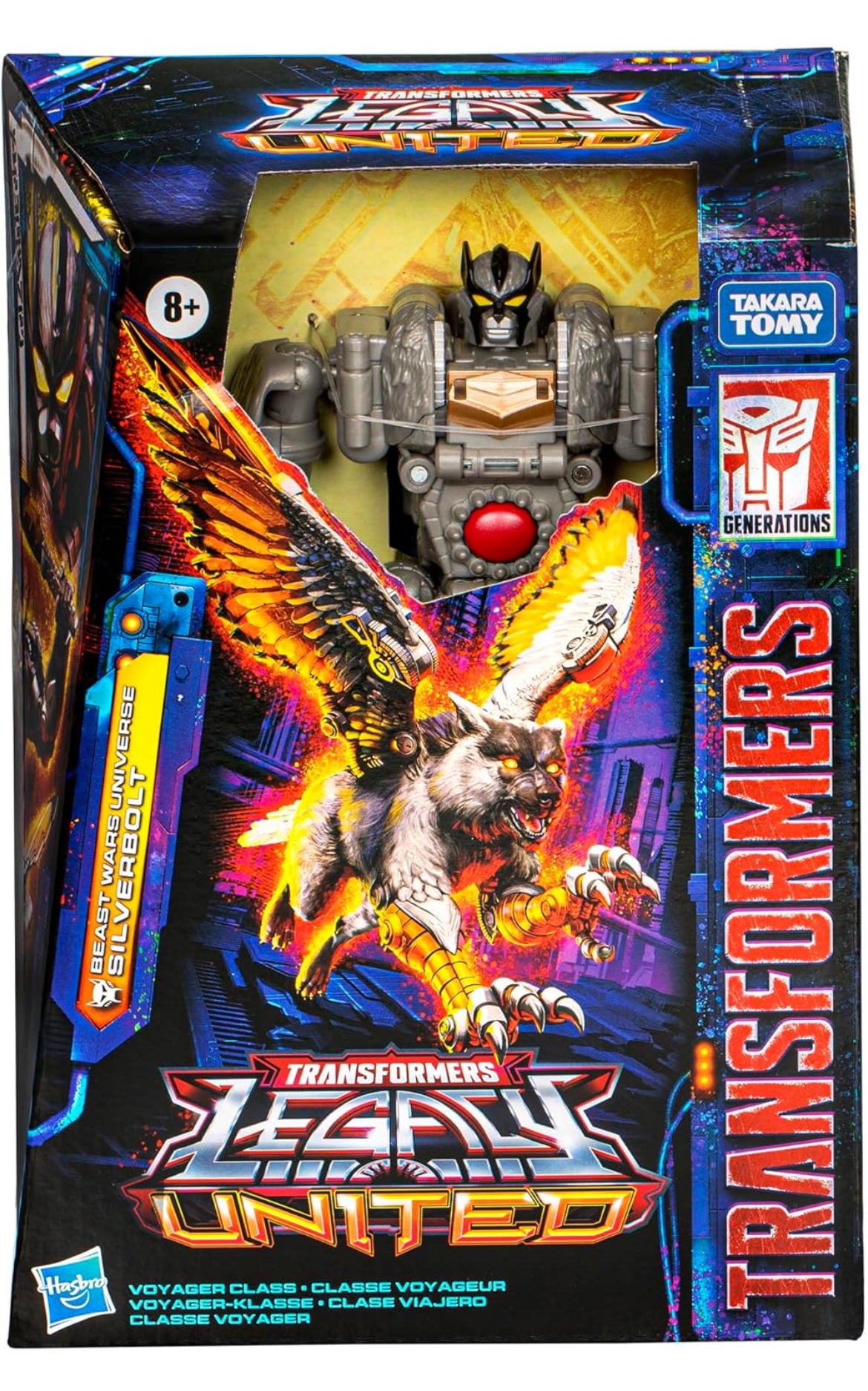 Transformers Legacy United Voyager Klas Beast Wars Universe Silverbolt, 18 cm Omskepbare Aksiefiguur, 8+ Jaar