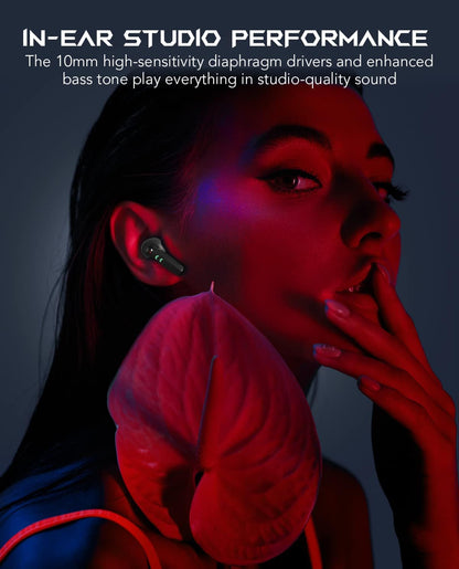 Black Shark Bluetooth  Earbuds w/ 0.035s Ultra-Low Latency Noise Cancelling Microphones