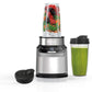 Ninja BN401 Nutri Pro Compact Personal Blender, Auto-iQ Technology, 1100-Peak-Watts, with (2) 24-oz. To-Go Cups & Spout Lids - Cloud Silver