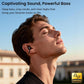 Open Ear Clip Earbuds, Lightweight Comfort 40H Play BT w/ Smart Digital Display - Black