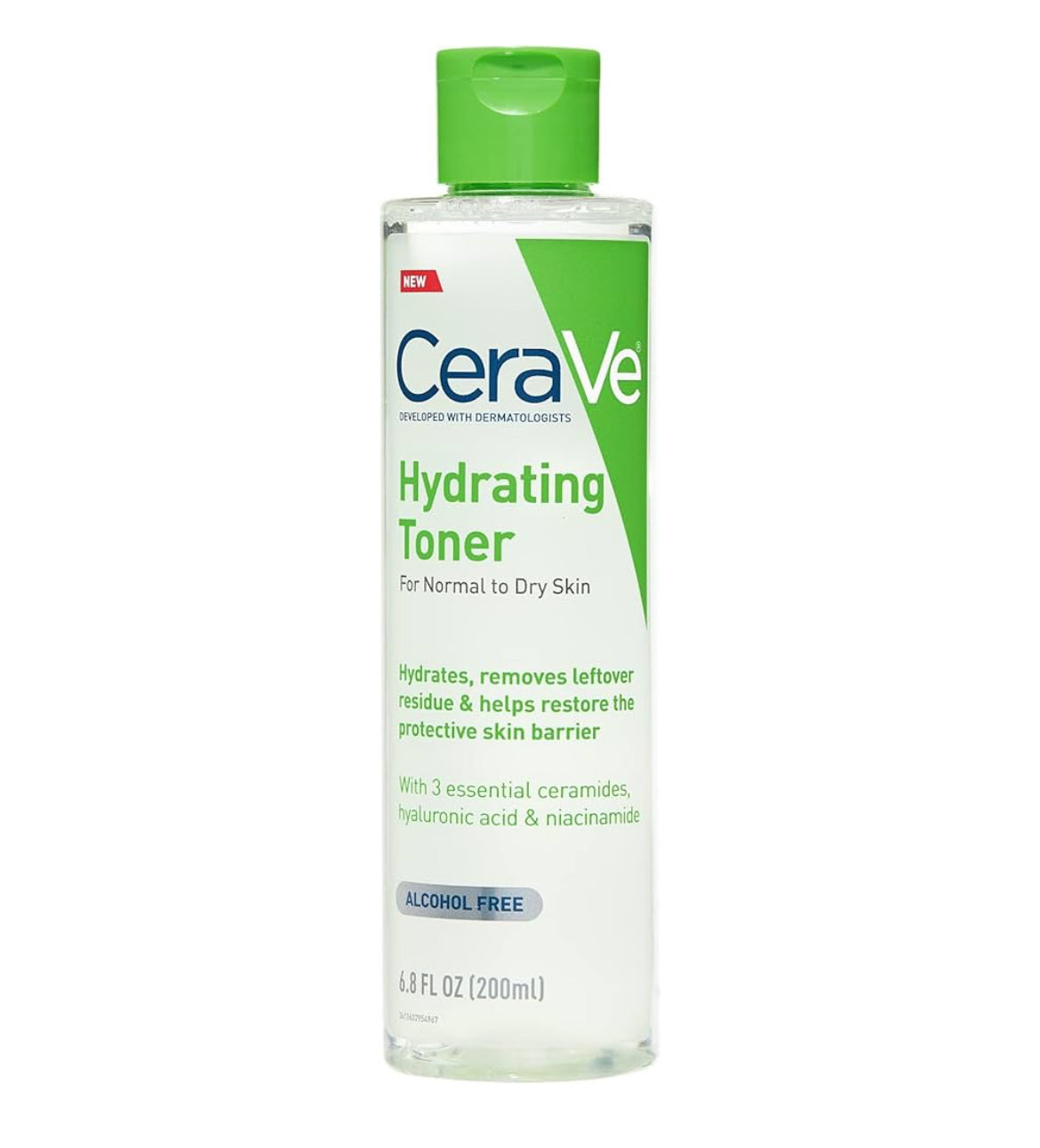 CeraVe Hydrating Toner m/ Hialuronzuur, Niasinamied en Seramiede vir Sensitiewe Droë Vel Volgrootte (201 ml)
