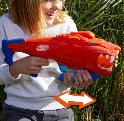 NERF Wild Lionfury, Easy Play Dart Blaster, 16 Nerf Elite Darts, Nerf Blaster Lion Toys for 6 Year Old Boys & Girls & Up, Outdoor Toys