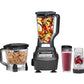 Ninja Blender, Mega Kitchen System, 1500W, 4 Functions with 72 Blender Pitcher, 64 Processor Bowl, 2 Nutri Cups + Lids - Black BL770