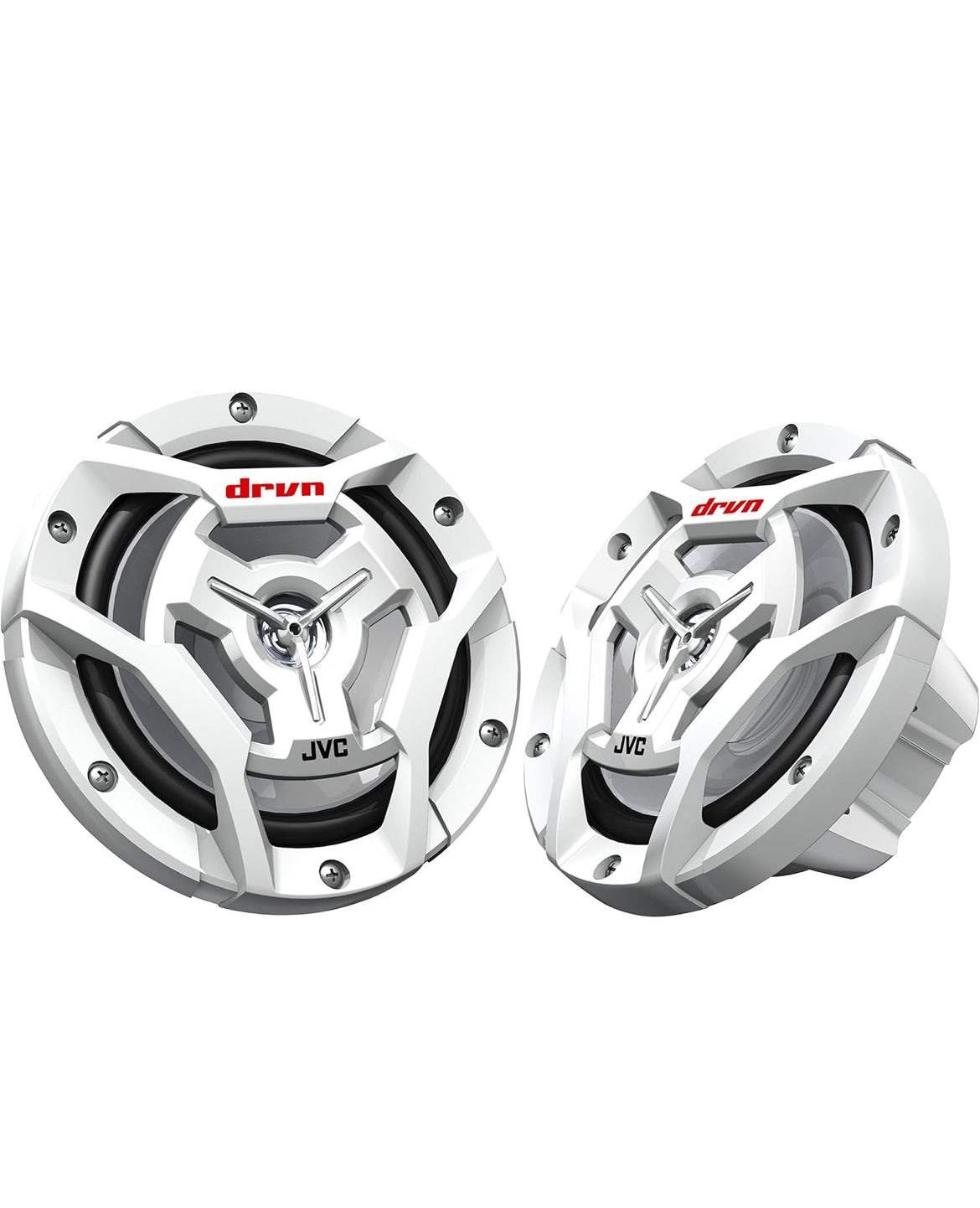 JVC CS-DR6200M Marine 6.5" 2-rigting Koaksiale Luidspreker - Stel van 2 (Wit) met Waterbestande Woofers / UV-bestande Roosters / Maks. Krag 150W