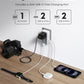Anker Nano Travel Adapter, 5-Port Power Adapter with 1 AC, 2 USB-A, and 2 USB-C Ports - WHITE