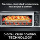 Ninja SP101 Digital Air Fry Countertop Oven with 8-in-1 Functionality, Flip Up & Away Capability for Storage Space, with Air Fry Basket, Wire Rack & Crumb Tray, Silver