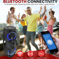 Portable Bluetooth PA Speaker System - 1000W Indoor/Outdoor Bluetooth Speaker PA System w/TWS, Recorder, Microphone in, Party Lights, USB SD Card Reader, FM Radio, Rolling Wheels PPHP82LB,Black