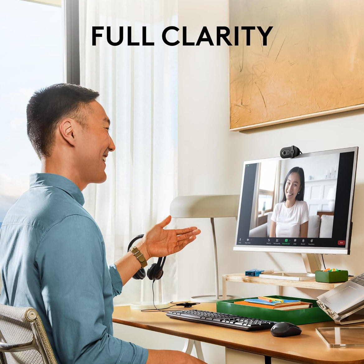 Logitech Brio 101 Full HD 1080p Webkamera vir Vergaderings, Stroom, Rekenaar, Skootrekenaar, PC - Ingeboude Mikrofoon, Luik, USB-A, Teams, Zoom - Swart