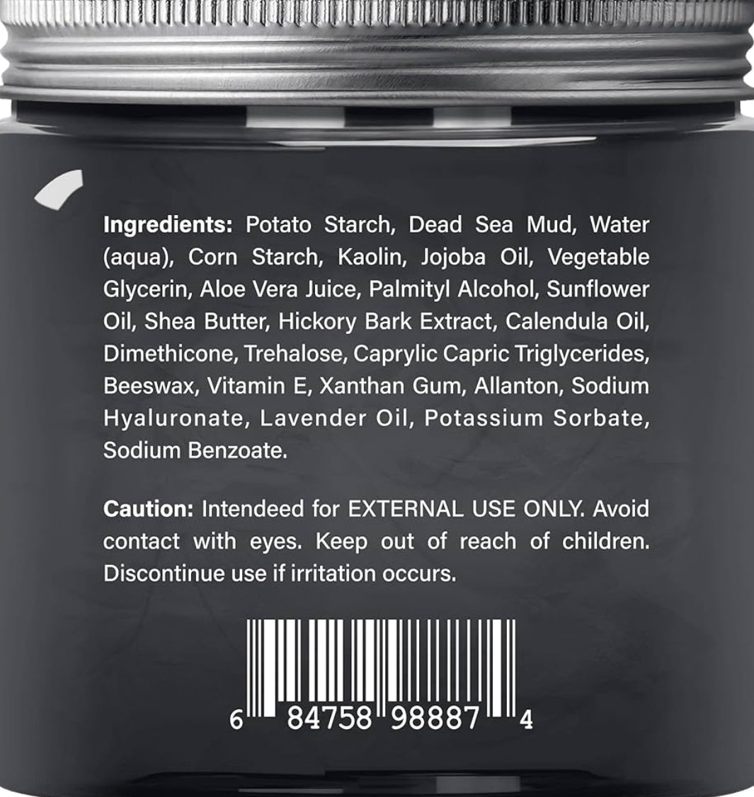 Suiwer Dooie See Moddermasker - Natuurlike Gesig- en Velversorging - Help met die vermindering van porieë en die voorkoms van aknee en swartkoppies - Streel, en voed - (8.8 oz)