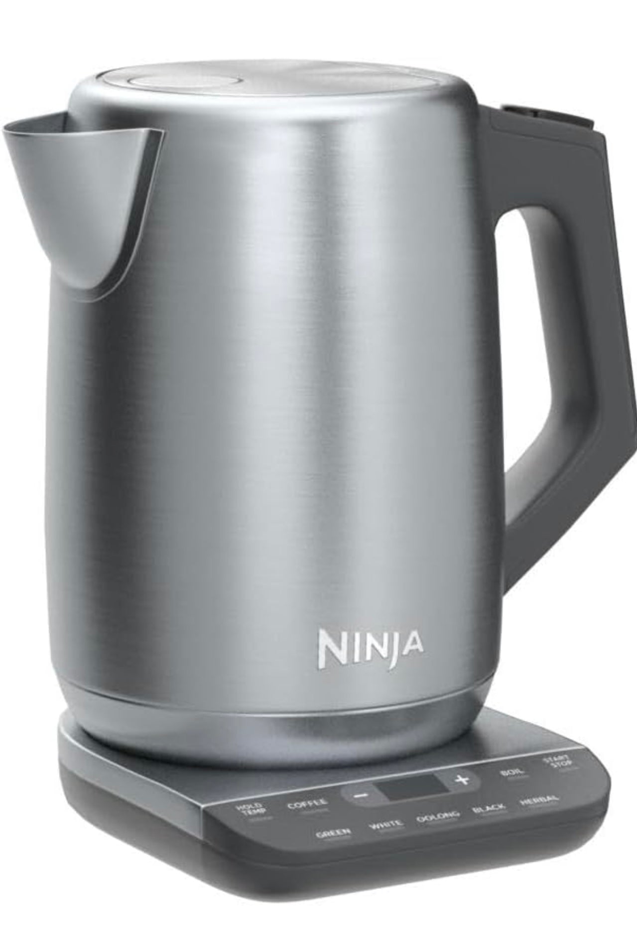 Ninja KT200 Precision Temperature Electric Kettle, 1500 watts 7-Cup Capacity, Hold Temp Setting - Silver