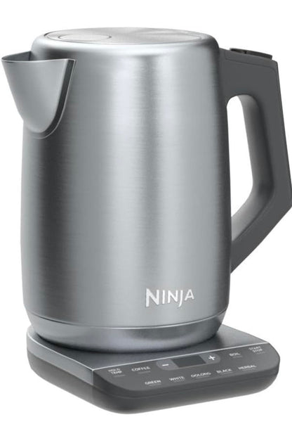 Ninja KT200 Presisie Temperatuur Elektriese Ketel, 1500 watt 7-Koppie Kapasiteit, Hou Temperatuur Instelling - Silwer
