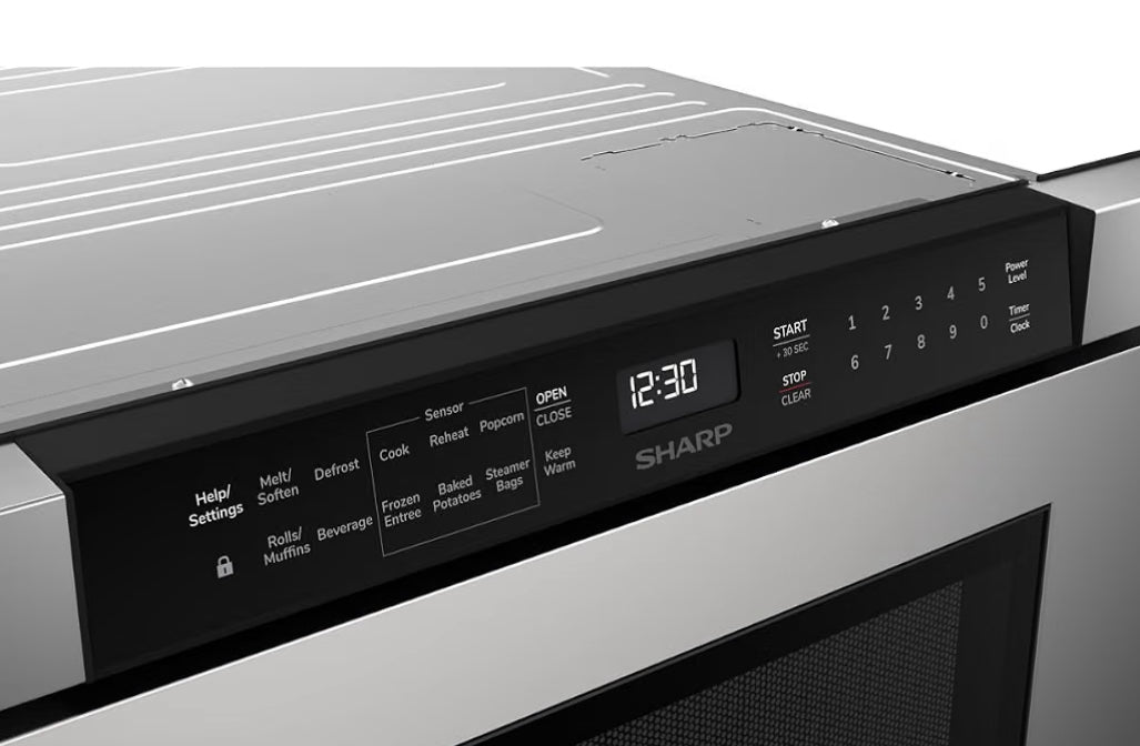 Sharp SMD2440JS 24 in. 1.2 cu. ft. Built-In Microwave Drawer Oven
950 Watt, Angled Touch Control Panel, Stainless Steel
