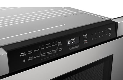 Sharp SMD2440JS 24 in. 1.2 cu. ft. Built-In Microwave Drawer Oven
950 Watt, Angled Touch Control Panel, Stainless Steel
