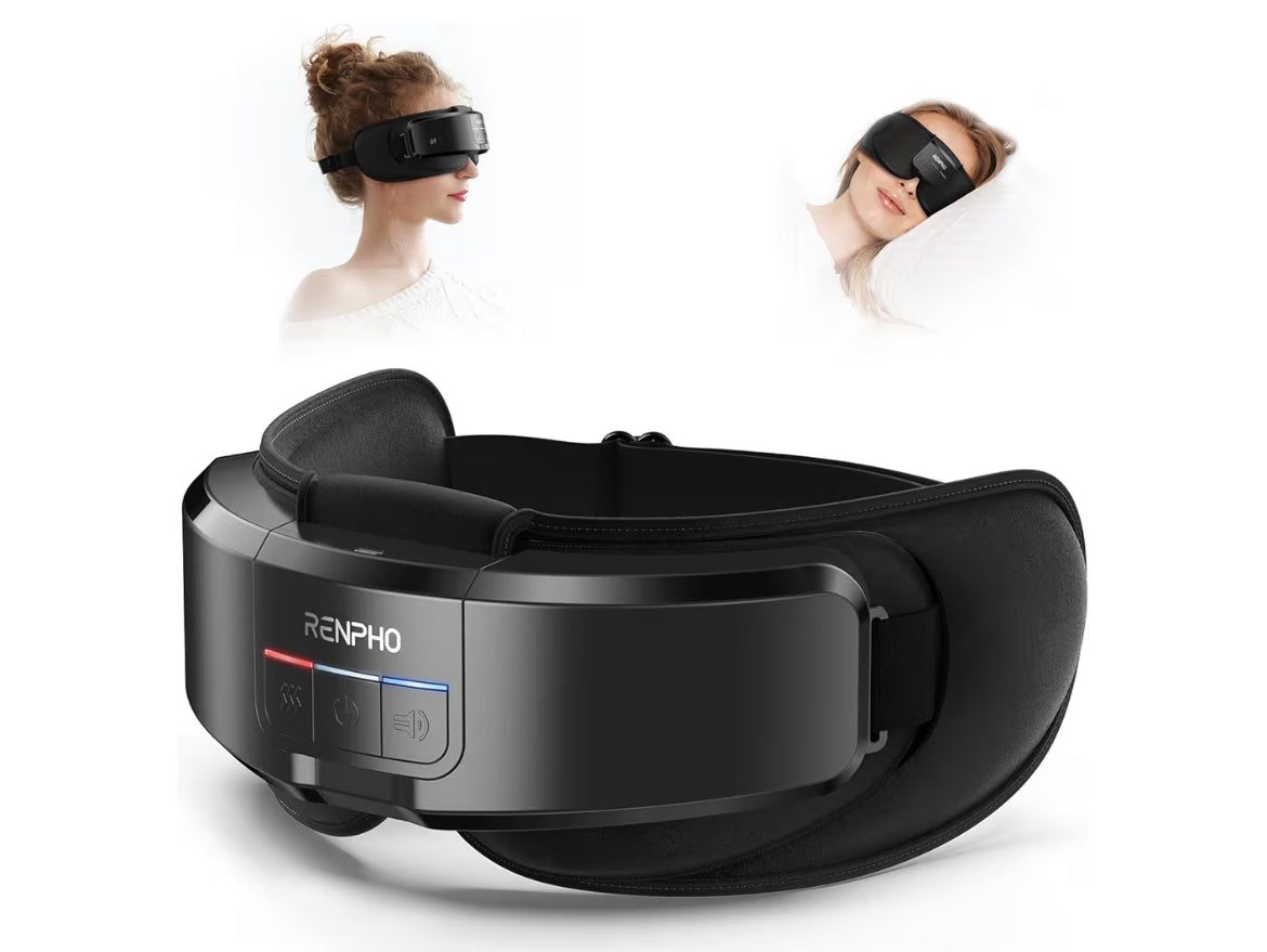 Eyeris Shift Eye Massager for Migraines - Heated Eye Massager & Sleep Mask for Relaxation - Detachable Eye Massager Mask