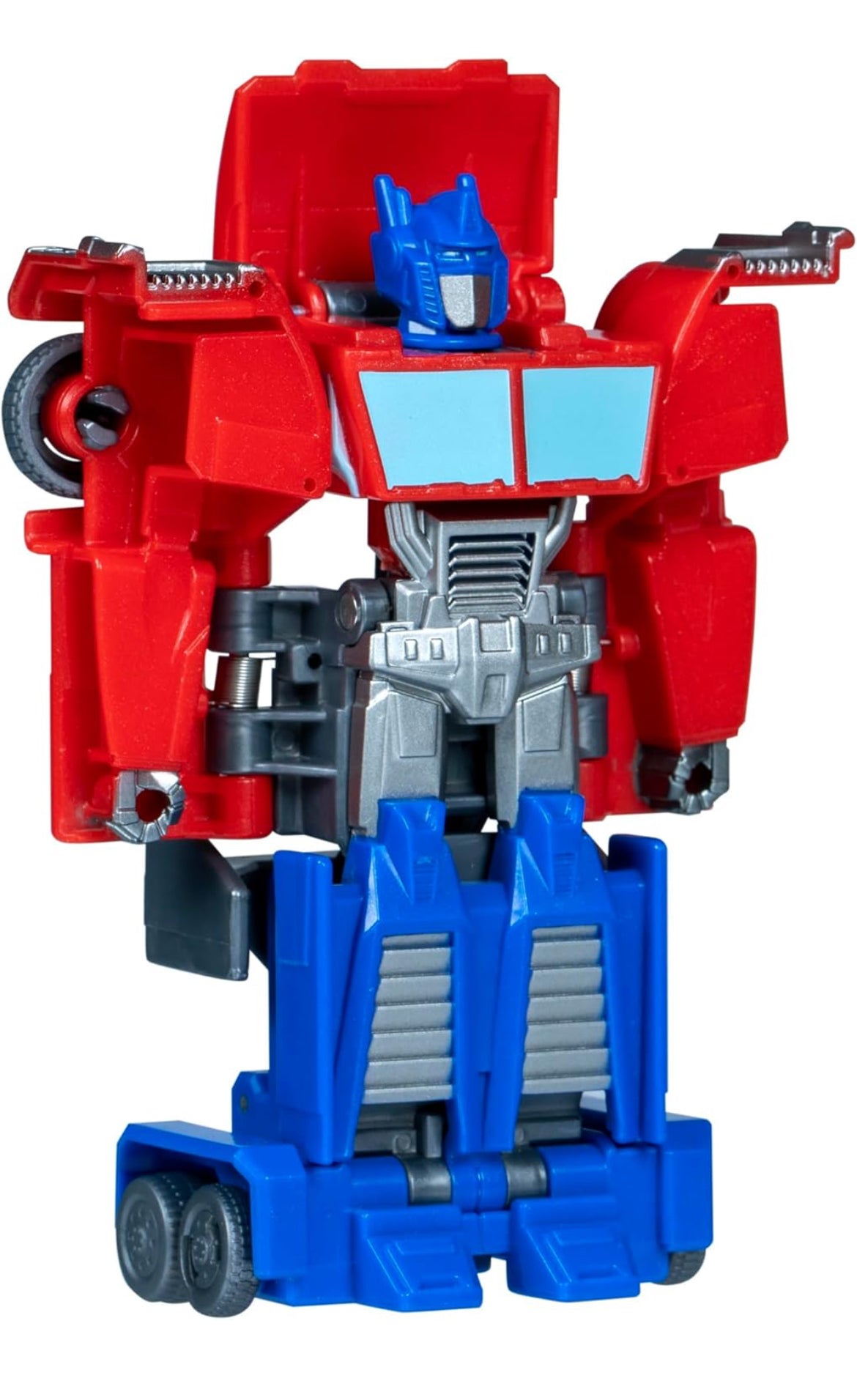Transformers EarthSpark 1-Step Smash Changers Optimus Prime 4-Inch Action Figure, Robot Toys for Boys and Girls 6 and Up