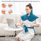 Back Heating Pad for Back Pain Relief - Neck and Shoulder Heat Pad, Auto Shut Off - (Blue)