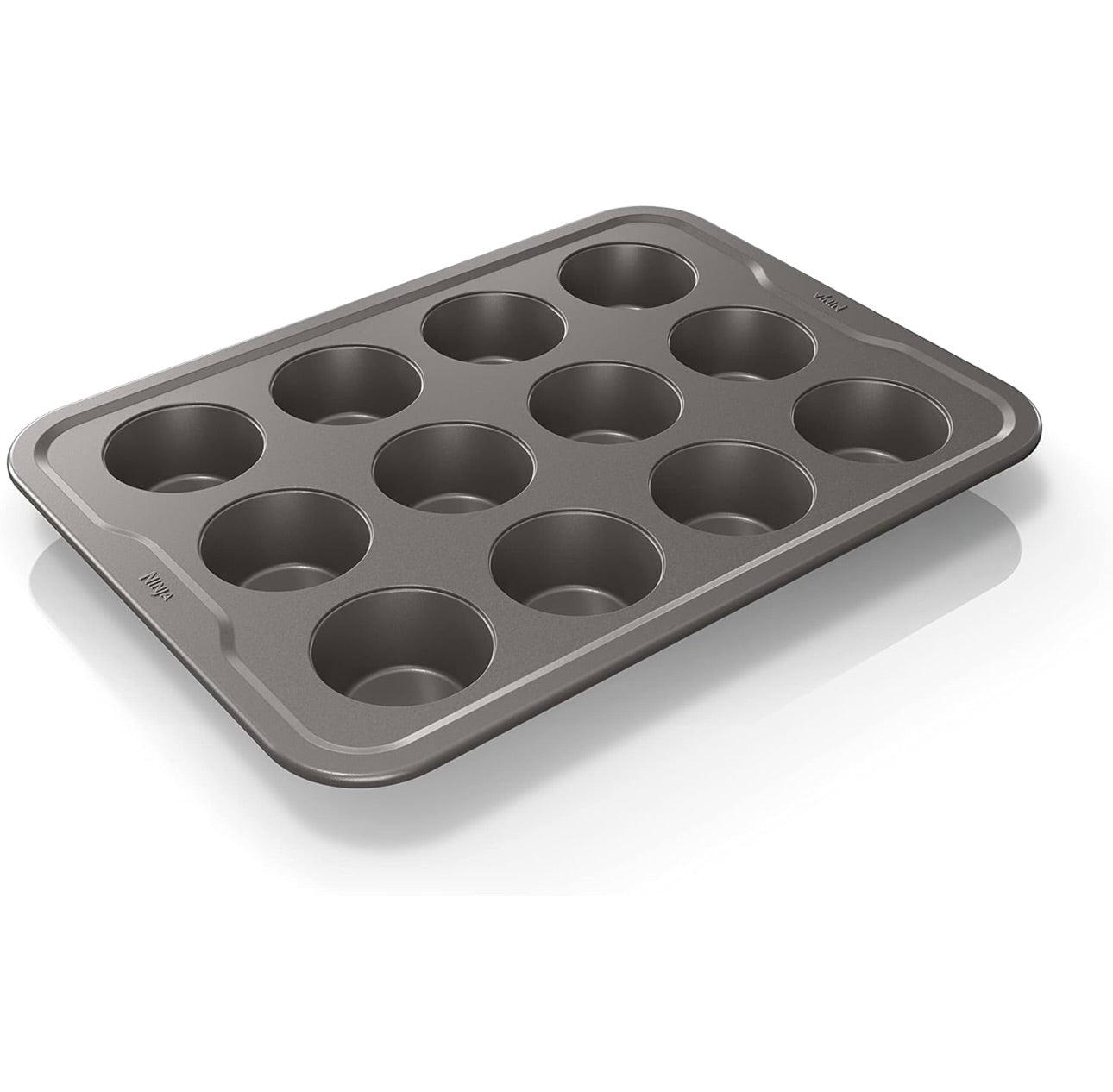 Ninja B30212 Moule à muffins Foodi NeverStick Premium, 12 cavités, antiadhésif, résistant au four jusqu'à 260 °C, lavable au lave-vaisselle, gris