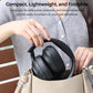 Hybrid Active Noise Cancelling Wireless Over Ear Bluetooth Headset, 60H Playtime, Hi-Res Audio Custom EQ via App Deep Bass - Black