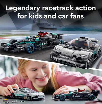 LEGO Speed Champions Mercedes-AMG F1 E, Performance & Project One Speelgoedmotorstel Boustel - Versamelbare Resiesmotorspeelding