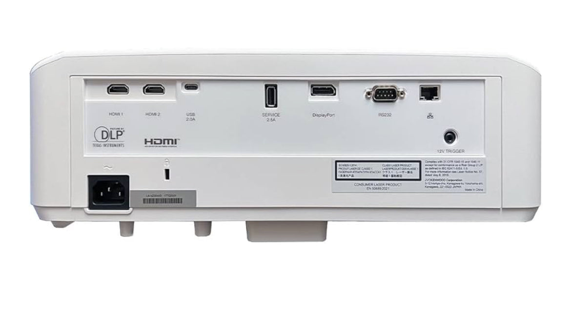 JVC LX-NZ30W 4K HDR Tuisbioskoop Projektor, 3 300 Lumen, BLU-Escent Laserfosfor Ligbron, 20 000-uur Lamp Lewe, Outomatiese Keuse vir HDR10 & HLG, Outomatiese Toonkartering, HDMI-2 Ondersteun 18Gpbs 4K