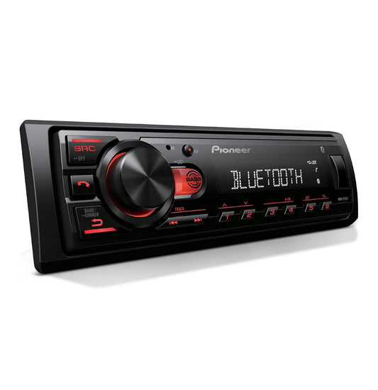 Pioneer 1-Din Car Stereo w/ Bluetooth, USB, AM/FM Radio Digital Media Receiver, 50W x 4 Output, iPhone/Android Compatible, Front/SW (mono) Selectable RCA Output