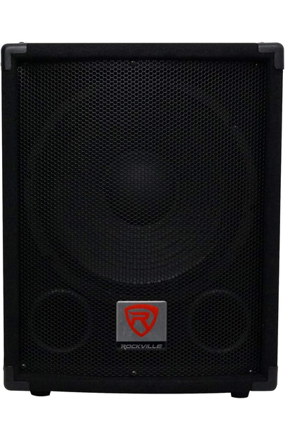 Rockville SBG1124 12" 600W Passiewe 4 Ω Pro DJ Subwoofer, Mdf/Paalmontering, Swart