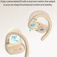 OpenWear Open Ear Headphones, Adjustable Ear Hooks, Ultra Comfort, Bass Bluetooth Headphones 5.4 with Smart Digital Display (Khaki)
