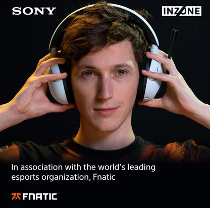 Sony INZONE H5 Koordlose Spelkoptelefoon, 360 Ruimtelike Klank, 28 Uur Battery, 2.4Ghz Koordloos en 3.5mm Oudiokontak – Swart