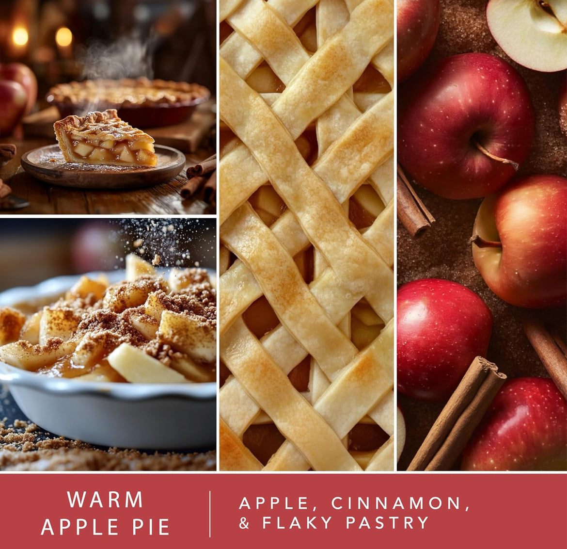 Scentsationals Fall Wax Melts - Includes Warm Apple Pie, Vanilla Pine, Fallen Leaves & Feelin Cozy - 10oz (Pack of 4)