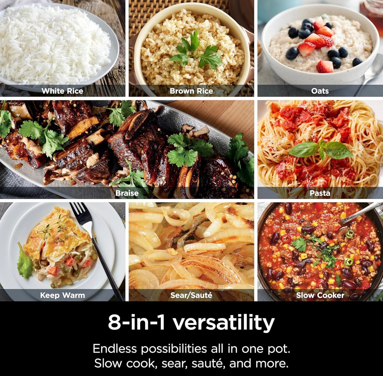 Ninja MC1101 Foodi Everyday Possible Cooker Pro, 8-in-1 Veelsydigheid, 6.5 QT, Eenpot-kook, Vervang 10 Kookgereedskap, Vinniger Kook, Gesinsgrootte Kapasiteit, Verstelbare Temperatuurbeheer, Middernagblou
