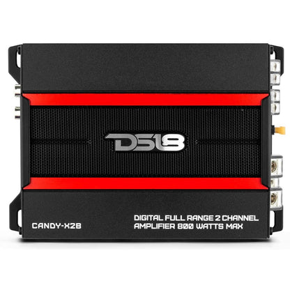 DS18 CANDY-X2B Kompakte Volreeks Klas D 2-Kanaal Motorversterker 800 Watt