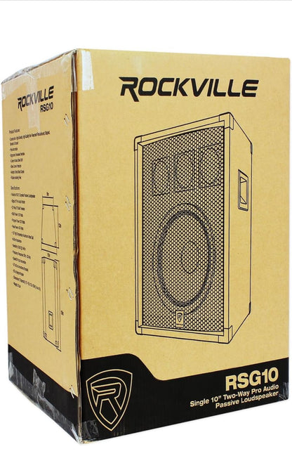Rockville (2) RSG10 10 400 Watt 2-rigting 8-Ohm Passiewe DJ PA Luidspreker BUNDEL