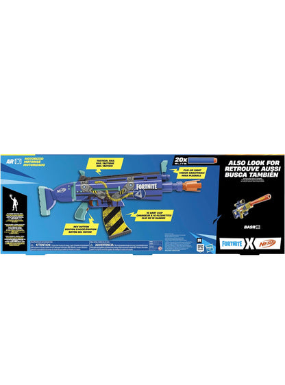 NER FORTNITE AR OG
10-Dart Removable Clip, 20 Nerf Elite Foam Darts, 2 Flip-Up Sights, Gifts For Kids Ages 8+