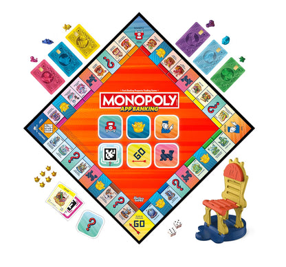 Monopoly App Enabled Banking Board Game, Links to Smart Devices | Ages 8+ | 2 to 6 Players | 45 Mins. | Family Games for Kids