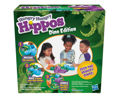 Hasbro Gaming Hungry Hungry Hippos Dino Edition Board Game - Pre-School Game for Ages 4 and Up
