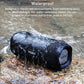 PA2 Portable Bluetooth Speaker w/ Dual Drivers & Dual Bass Diaphragms, Deep Bass Loud Stereo Sound, 25H Playtime, Custom EQ - BLACK