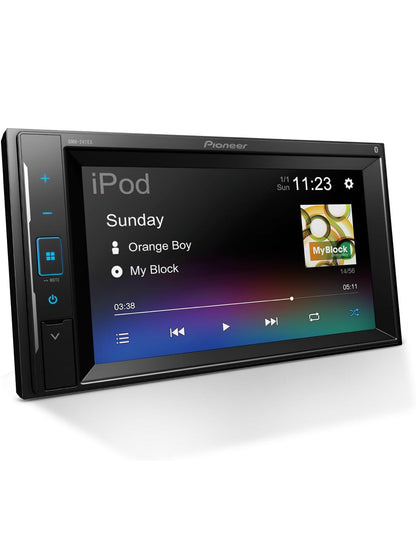 Pioneer DMH-241EX 6.2" Resistive Touchscreen Double Din Car Stereo
Digital Multimedia Receiver, Bluetooth, Backup Camera, AM/FM Radio, FLAC, USB, Short Chassis, 13-Band EQ, 50W x 4 Output