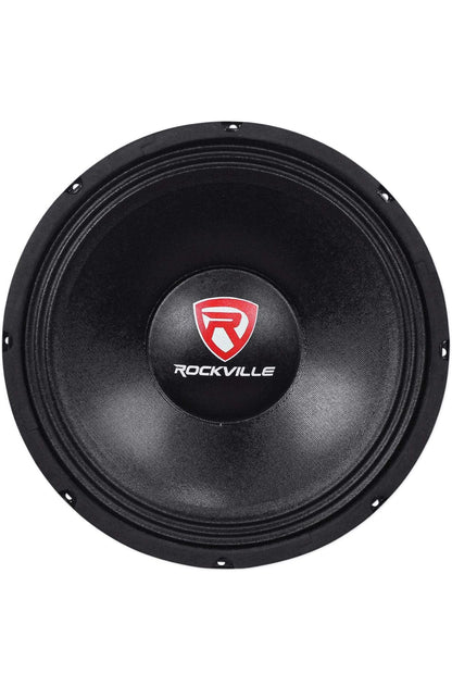 Rockville RVP12W4 600W 12" Rou DJ PA Subwoofer 4 Ohm, Kevlar Konus, Hoë Uitslag, Diep Bas, vir Lewendige Optredes en Mobiele DJ's
