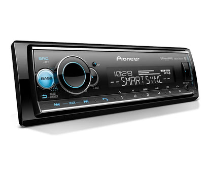 Pioneer Single Din Car Stereo w/ Bluetooth, USB, AM/FM Radio Digital Media Receiver, SiriusXM, Color Change, 50W x 4 Output, 13-Band EQ, iPhone/Android Compatible, Hi-Volt RCA Preouts