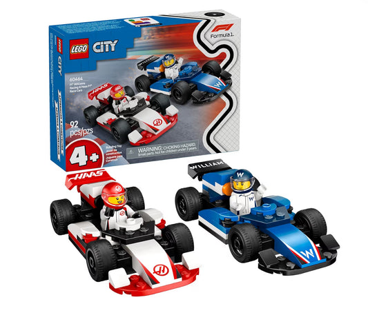 LEGO City F1 Williams Racing & Haas F1 Race Car Building Toy Set