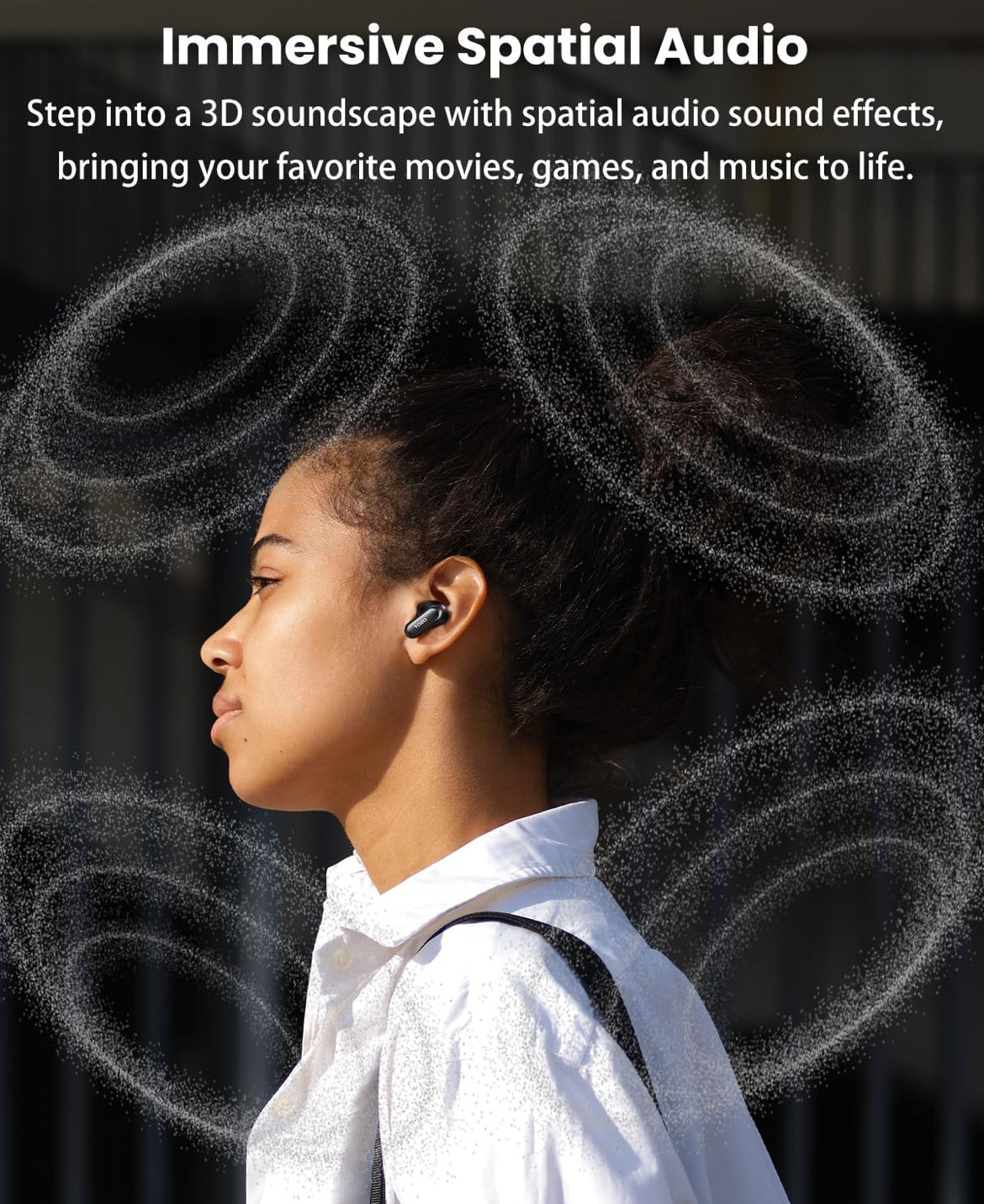 Pro Active Noise Cancelling Wireless Earbuds w/ Smart Touch Screen, LDAC Hi-Res Audio, Stereo Bass,IPX8 Waterproof - Wireless Charging