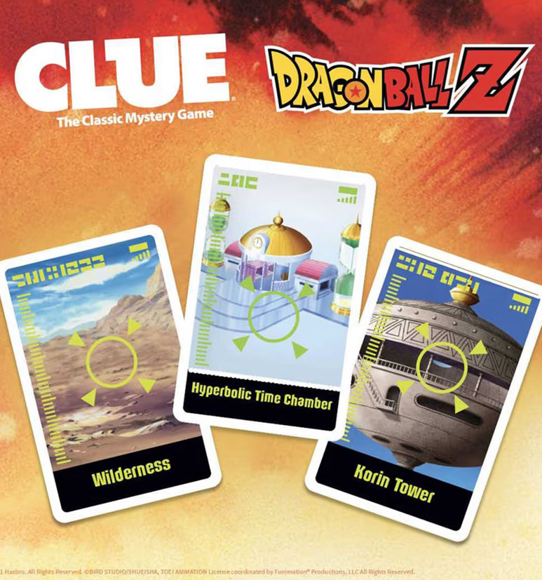 USAOPOLY CLUE Dragon Ball Z  - Collectible Clue Board Game Featuring Anime Show w/ Familiar Locations and Iconic Characters from Dragon Ball Show