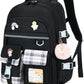 Backpack for Girls, 15.6 Inch Laptop School Bag Kids Kindergarten Elementary College Backpacks Large Bookbags for Teen Girl Women Students Casual Travel Daypacks (Black)
