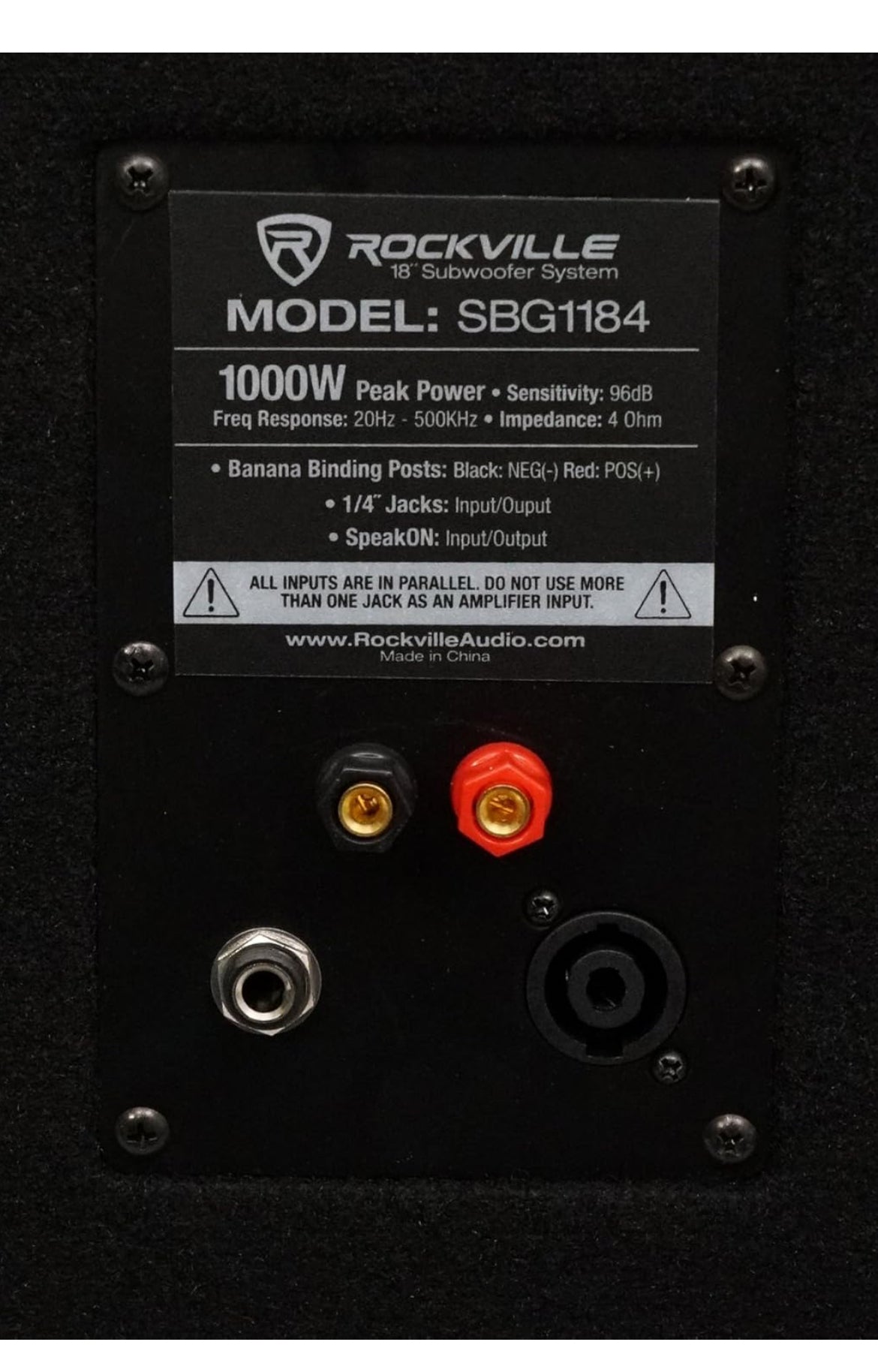 Rockville SBG1184 18" 1000 Watt Subwoofer Sub vir Kerke Se Klankstelsels