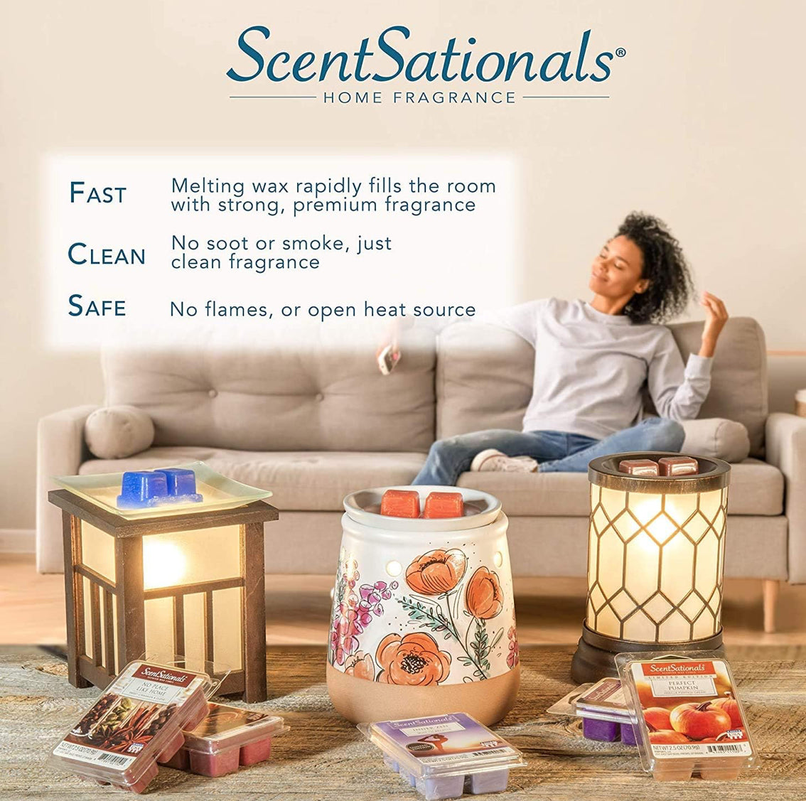 Scentsationals Accent Wax Warmer - Scented Wax Cube Melter - Electric Fragrance Plugin - (Wildlife)