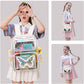 Girls Clear Backpack,2 PCS Large Backpacks Set,Heavy Duty Bookbag Stadium Approved Daypack Transparent Women Bag See Through Daypack for Kids Elementary Middle School Students Teens Sport Beige