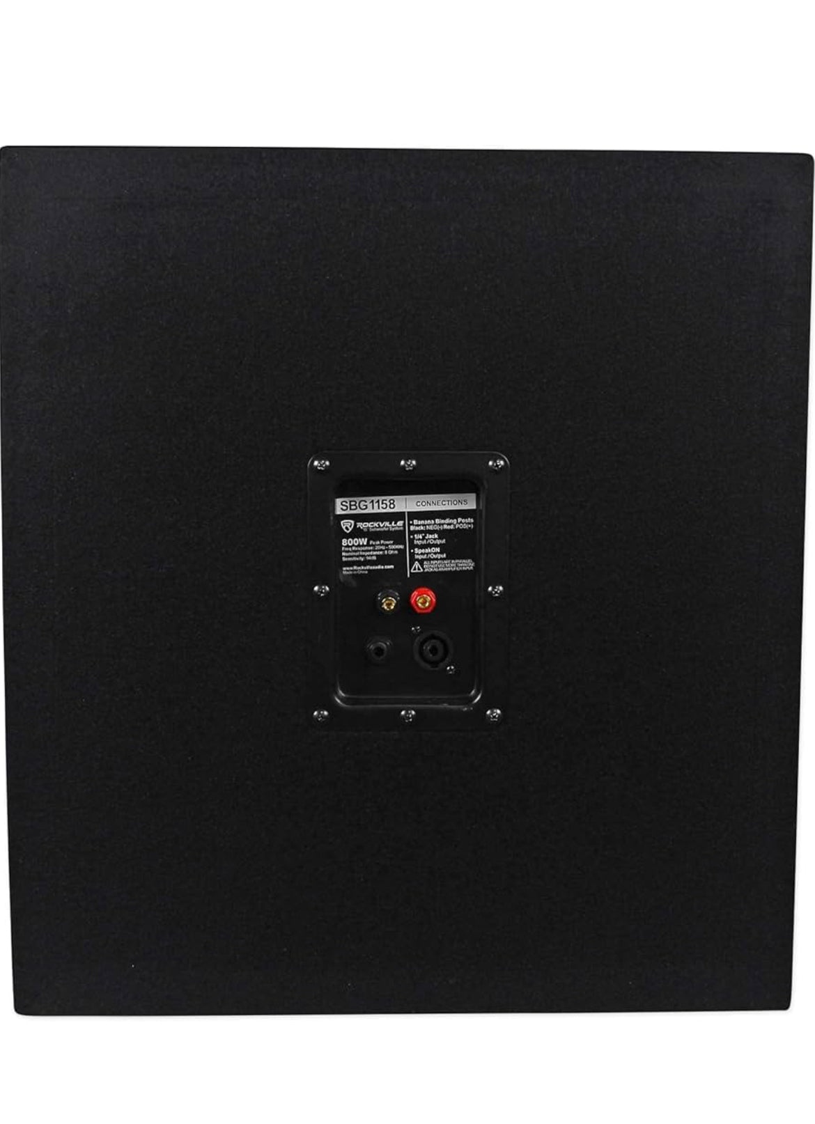 Rockville (2) SBG1158 15" Pro DJ PA Subwoofers+5000w 2-Kanaal Versterker+Kabels