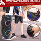 Portable Bluetooth 800W Indoor/Outdoor Bluetooth Speaker Portable System w/TWS, Recorder, Microphone in, Party Lights, USB SD Card Reader, FM Radio, Carry Handle PPHP62LB