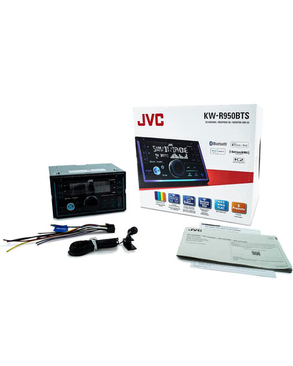 JVC KW-X855BTS Bluetooth Motorstereo Digitale Media Ontvanger met USB-poort, AM/FM-radio, MP3-speler, Amazon Alexa, Android, iPhone, Dubbel DIN, 13-band EQ