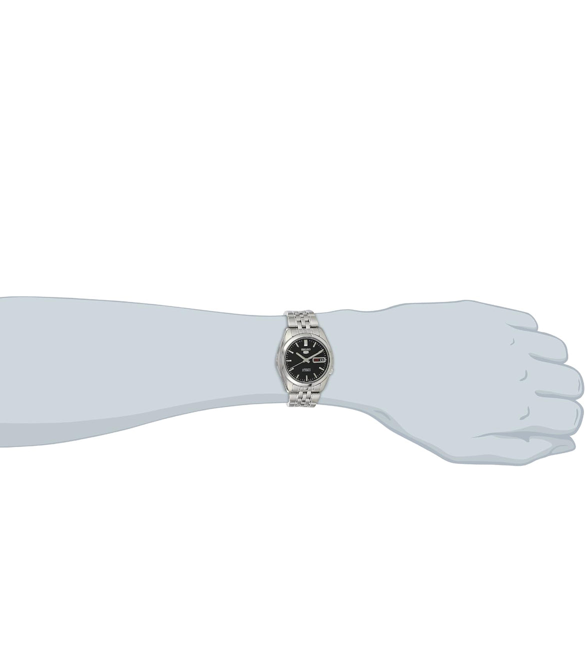 Seiko 5 Manshorlosie van vlekvrye staal
